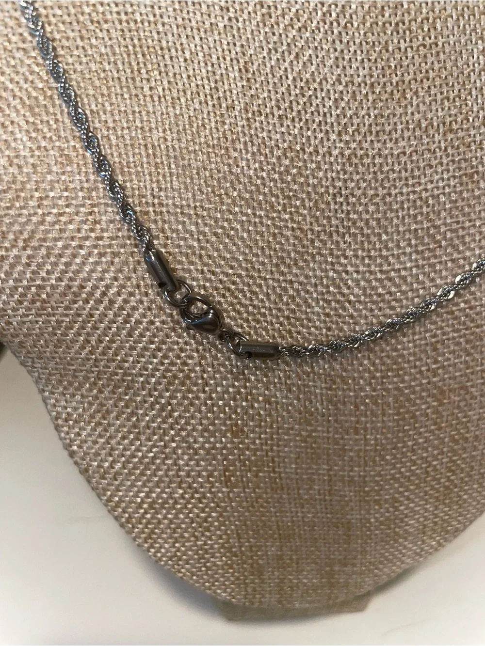 stainless steel Rope Chain Necklace 28” lobster claw clasp